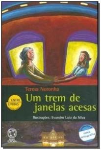 Um trem de janelas acesas